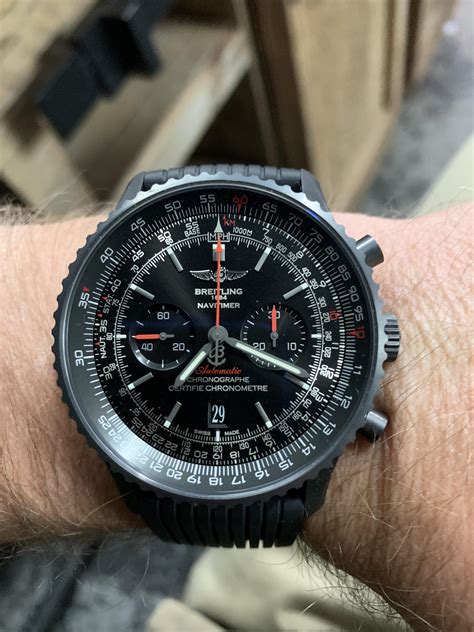 breitling blacksteel navitimer.